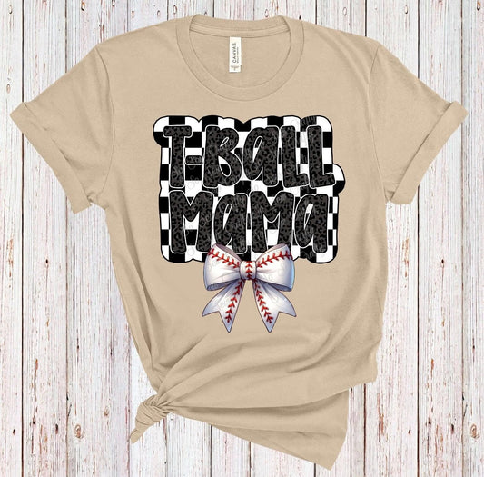 T-Ball Mama Checkers & Bows