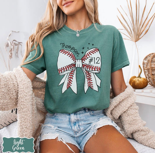 Personalized Baseball Bow