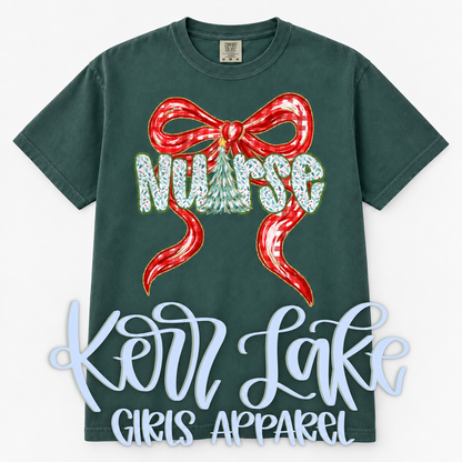 Christmas Nurse Bow