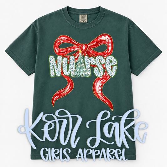 Christmas Nurse Bow