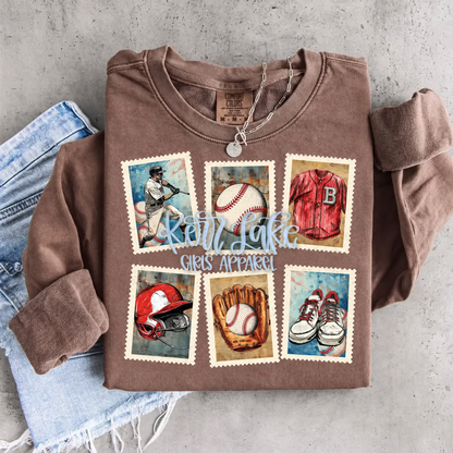 Vintage Baseball Stamp Sweatshirt